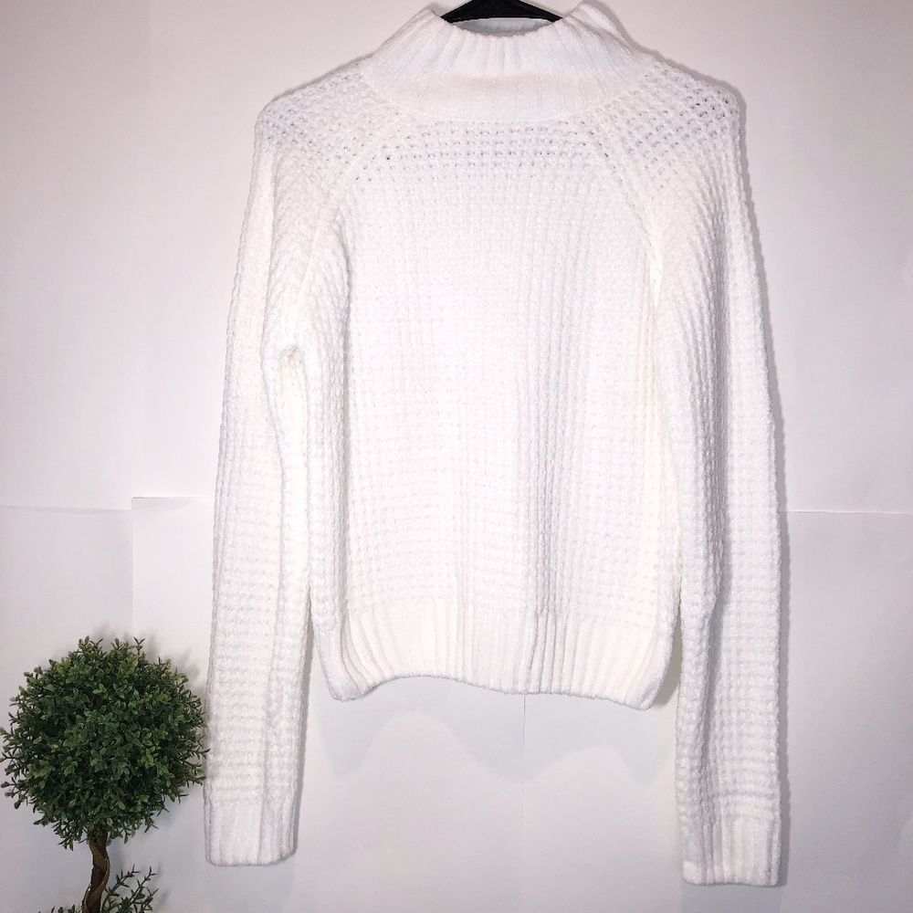 White Poof Apparel Knitted Sweater- New